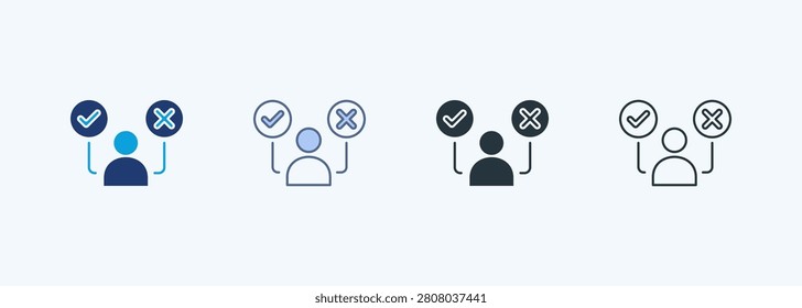 Decision Making Multiple Style Icon Collection