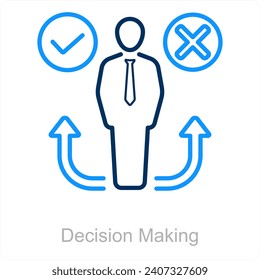 Decision Making and planning icon concept