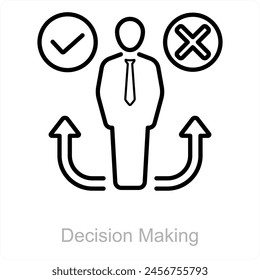 Decision Making and planning icon concept