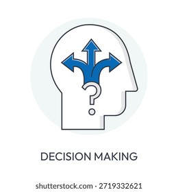 Decision Making Process and Strategic Choice Concept Icon