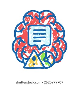 Toma de decisiones Vector de dibujo de icono de doodle de riesgo. toma de decisiones Signo de riesgo. Ilustración de símbolo aislado