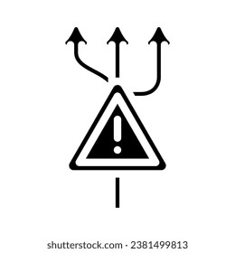 decision making risk glyph icon vector. decision making risk sign. isolated symbol illustration