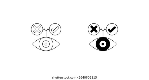 Decision Making set icon with white background vector stock illustration