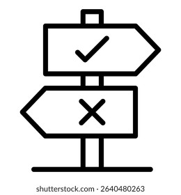 Decision Making Simple Vector Icon Collection