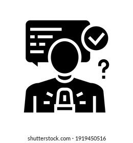 decision making soft skill glyph icon vector. decision making soft skill sign. isolated contour symbol black illustration