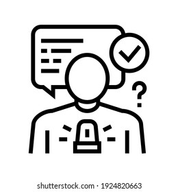 decision making soft skill line icon vector. decision making soft skill sign. isolated contour symbol black illustration