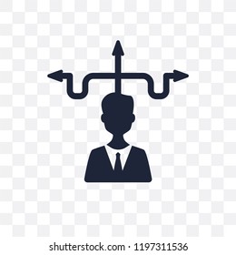 Decision making transparent icon. Decision making symbol design from Human resources collection.
