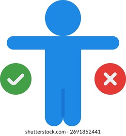 Decision making vector design, leadership choice and strategic thinking concept, management process illustration. Flat Icon