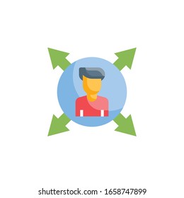 Decision Making Vector Flat Illustration. Banking and Finance icon