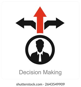 Decision Making vector icon concept design