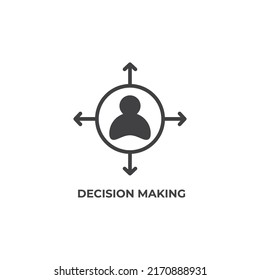 decision making vector icon. filled flat sign for mobile concept and web design. Symbol, logo illustration. Vector graphics