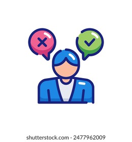 Decision Making Vector Icon Illustration