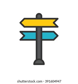 Decision making, vector illustration, outline stroke business icon.