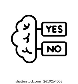 Decision Making Vector outline icon. Eps10 file 