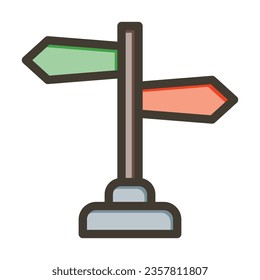 Decision Making Vector Thick Line Filled Colors Icon For Personal And Commercial Use.
