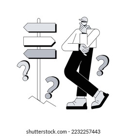 Decision management abstract concept vector illustration. Business rules, strategic organization management, IT tool, enterprise analysis software, decision-making system abstract metaphor.