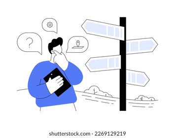 Decision management abstract concept vector illustration. Business rules, strategic organization management, IT tool, enterprise analysis software, decision-making system abstract metaphor.