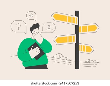 Decision management abstract concept vector illustration. Business rules, strategic organization management, IT tool, enterprise analysis software, decision-making system abstract metaphor.