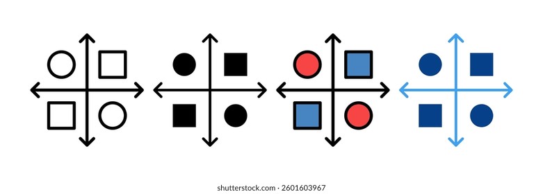 Decision Matrix Icon Set Multiple Style Collection