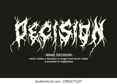 Decision Metal Typography – Brutal Deathcore Font for T-Shirt and Poster Design