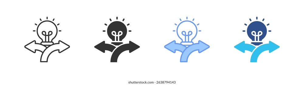 Decision Multi Style Icon Set Vector