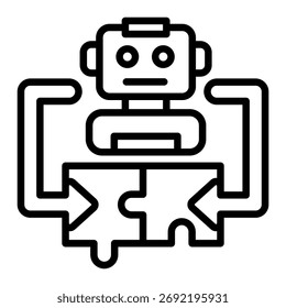 Decision Pathway Bot Icon Element For Design