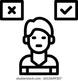 Decision Pathway Line Vector Icon Design