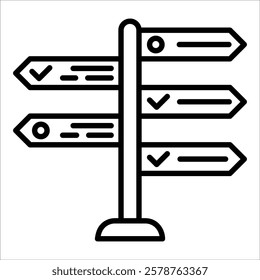Decision Point Icon Element For Design