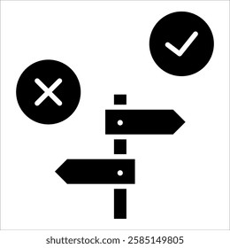 Decision Point Icon Element For Design