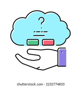 vector de icono de color de problema de decisión. signo de problema de decisión. ilustración de símbolo aislado