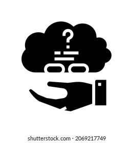 decision problem glyph icon vector. decision problem sign. isolated contour symbol black illustration