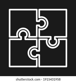 Decision, puzzle, solution icon vector image. Can also be used for cyber security. Suitable for use on web apps, mobile apps and print media.
