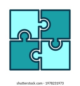 Decision, puzzle, solution icon vector image. Can also be used for cyber security. Suitable for use on web apps, mobile apps and print media.