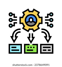 decision support analyst color icon vector. decision support analyst sign. isolated symbol illustration