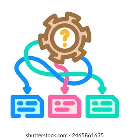 decision support analyst color icon vector. decision support analyst sign. isolated symbol illustration