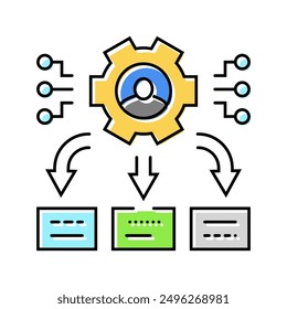 decision support analyst color icon vector. decision support analyst sign. isolated symbol illustration
