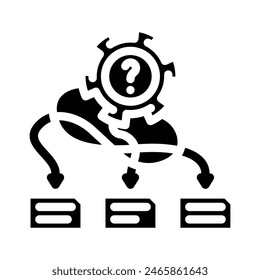 decision support analyst glyph icon vector. decision support analyst sign. isolated symbol illustration