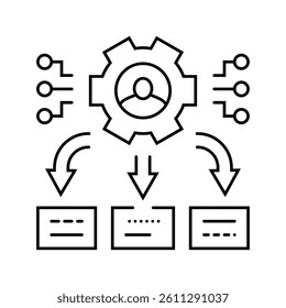 decision support analyst line icon vector. decision support analyst sign. isolated contour symbol black illustration
