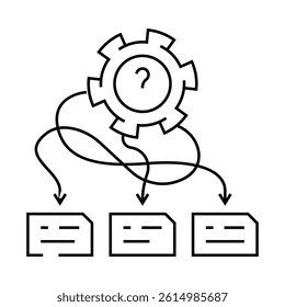 decision support analyst line icon vector. decision support analyst sign. isolated contour symbol black illustration