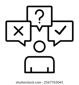 Decision Support Icon Element For Design