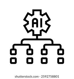 Decision Support Systems, DSS black line icon