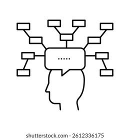 decision theory line icon vector. decision theory sign. isolated contour symbol black illustration