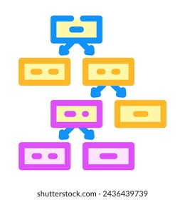 decision tree algorithm color icon vector. decision tree algorithm sign. isolated symbol illustration