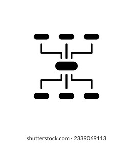 Decision Tree Chart glyph icon. illustration graphic of Decision Tree Chart.