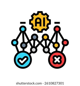 decision tree color icon vector. decision tree sign. isolated symbol illustration