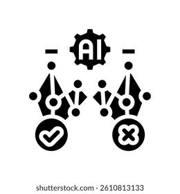 decision tree glyph icon vector. decision tree sign. isolated symbol illustration