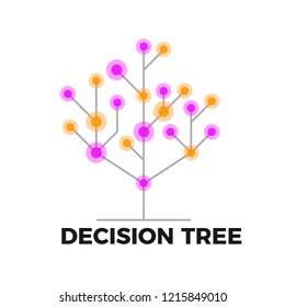 Decision tree icon . Data analysis algorithm concept