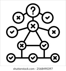Decision Tree Icon Element For Design