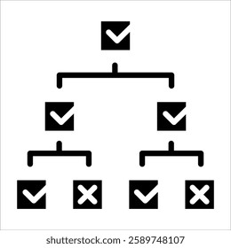 Decision Tree Icon Element For Design