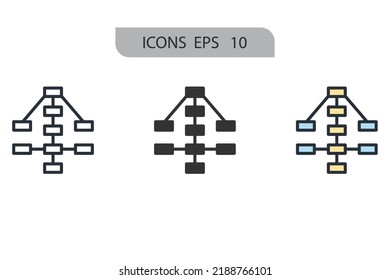 Decision Tree Icons  Symbol Vector Elements For Infographic Web